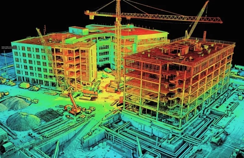 High-density LiDAR mapping of a construction site