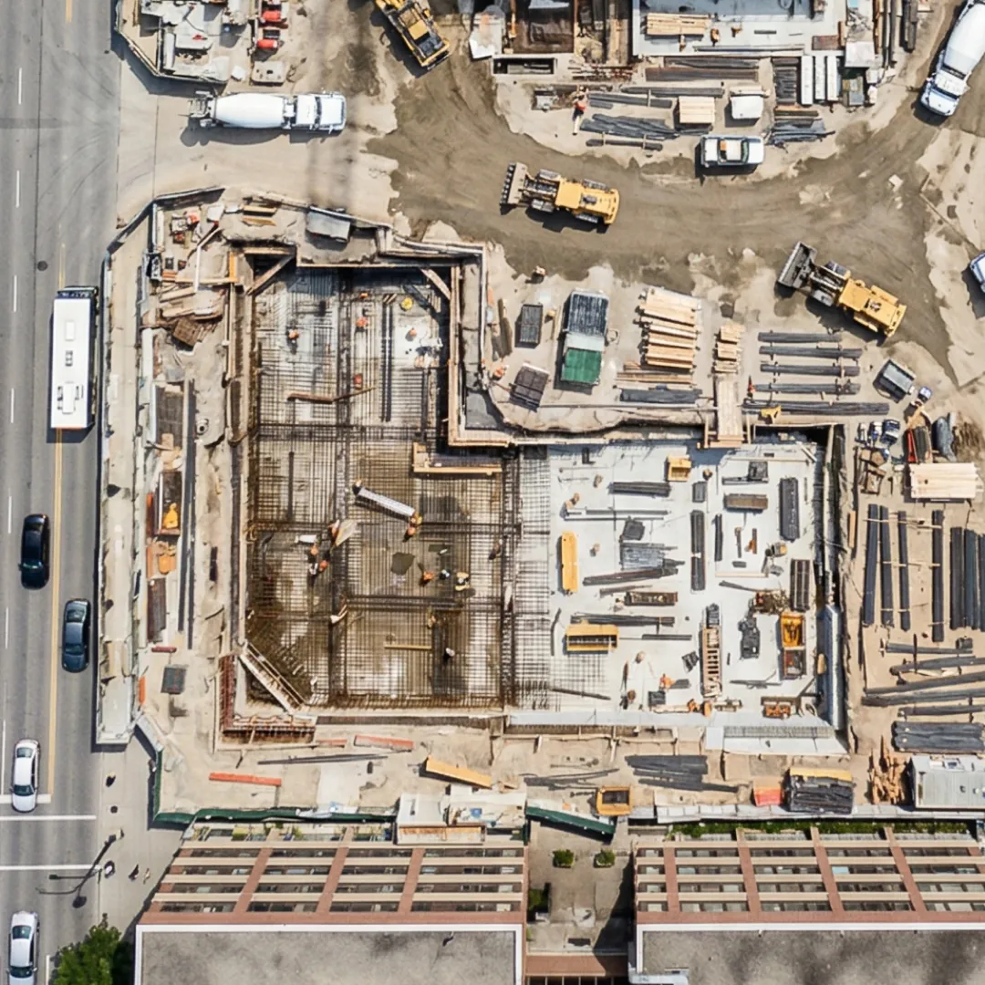 Construction site aerial survey data