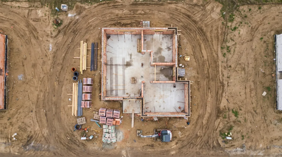 Seguimiento de obra residencial con dron